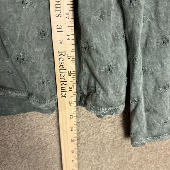 Anthropologie Eri +‎ Ali Calvie Top Women's XS Eyelet Bell Sleeve V Neck Blouse - Picture 6 of 10